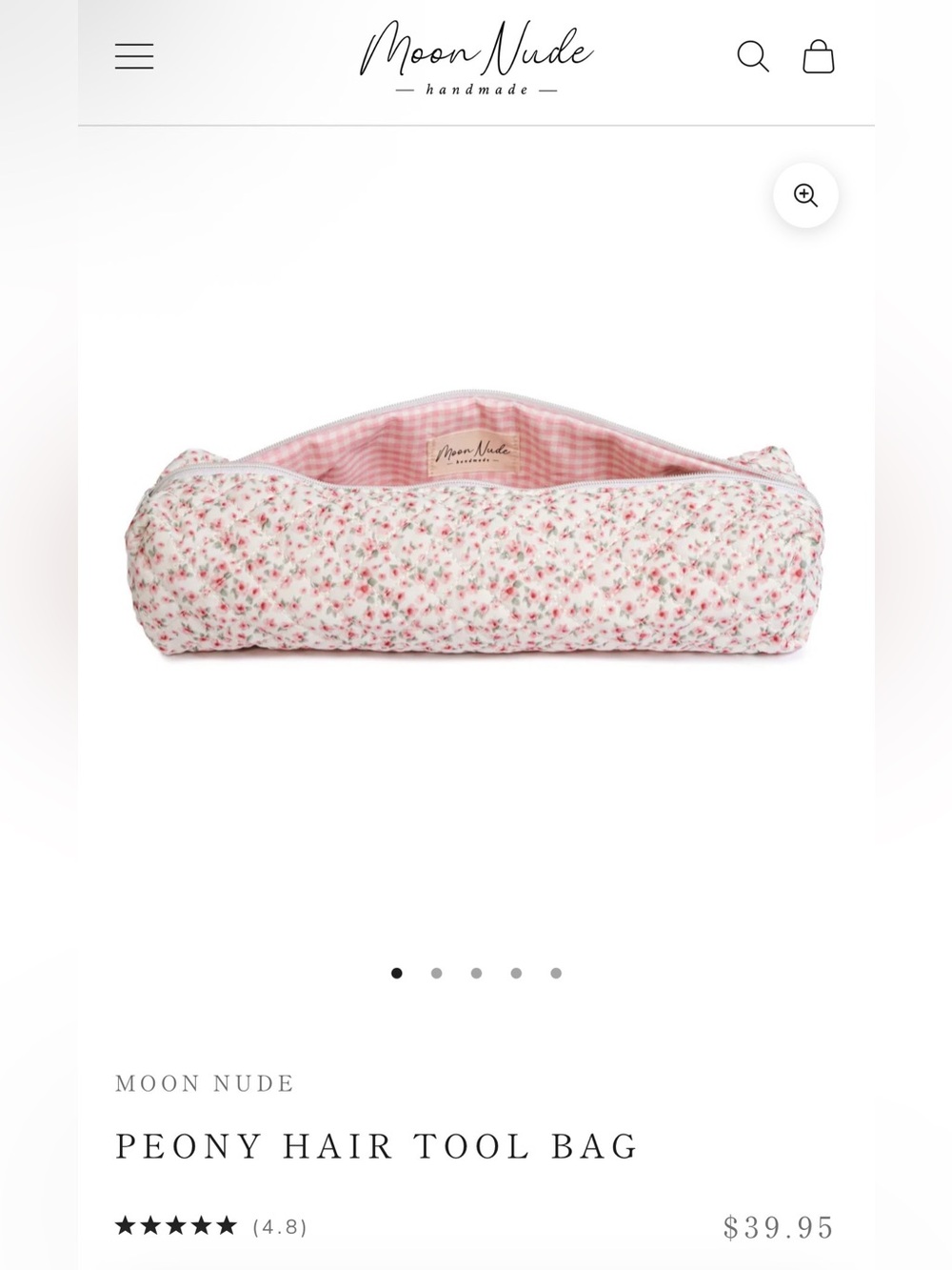 Moon Nude Peony Hair Tool Bag